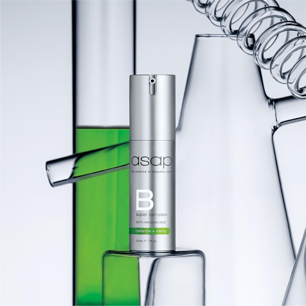Tinh chất ASAP Super B Complex 30ml chứa phức hợp B3, B5, B9, HA liên kết chéo giúp da săn chắc và giảm đỏ da