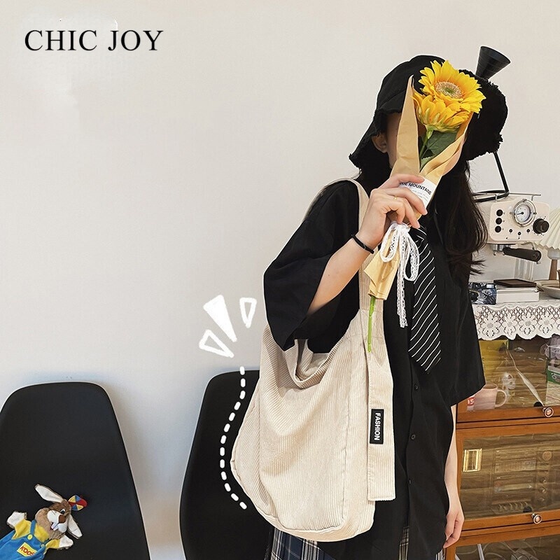 Túi xách YADOU vải canvas sức chứa lớn phong cách Harajuku thời trang cho nữ