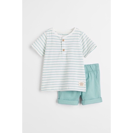 Set đồ H&M áo phông quần short cho bé trai