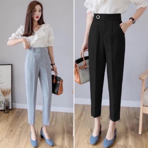 Quần baggy nữ 2 màu ghi xanh_đen siêu Hot_Ôzê