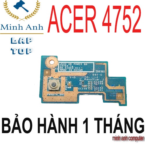 Vỉ công tắc mở nguồn laptop acer aspire 4752 4750