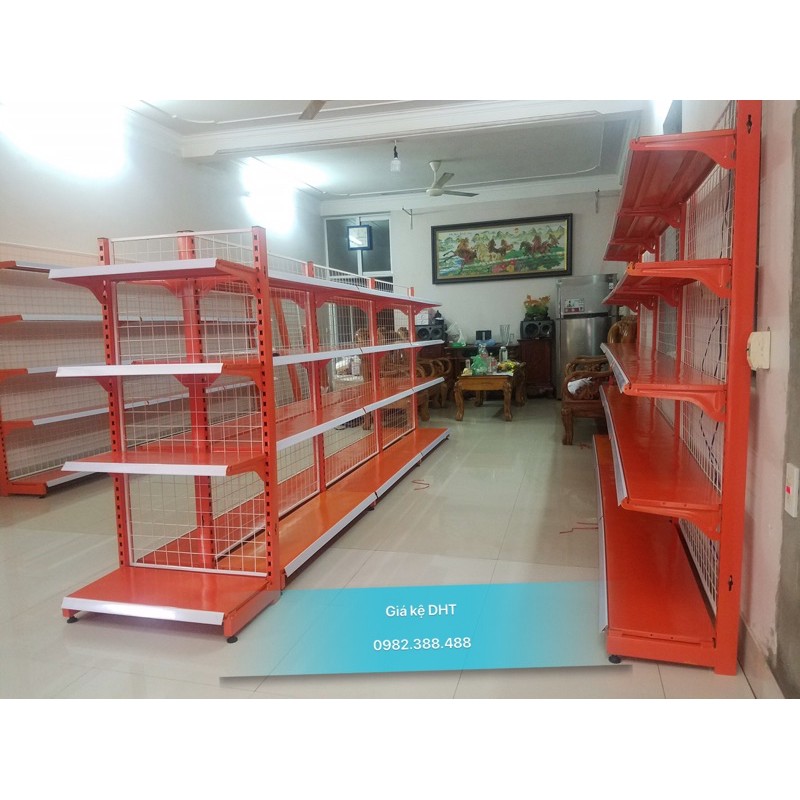 Kệ để hàng siêu thị màu vàng