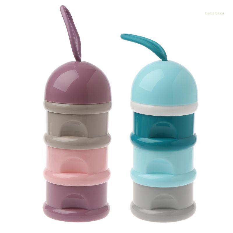 Hộp đựng sữa bột/thức ăn/thức ăn ba ngăn nhỏ gọn cho bé sơ sinh