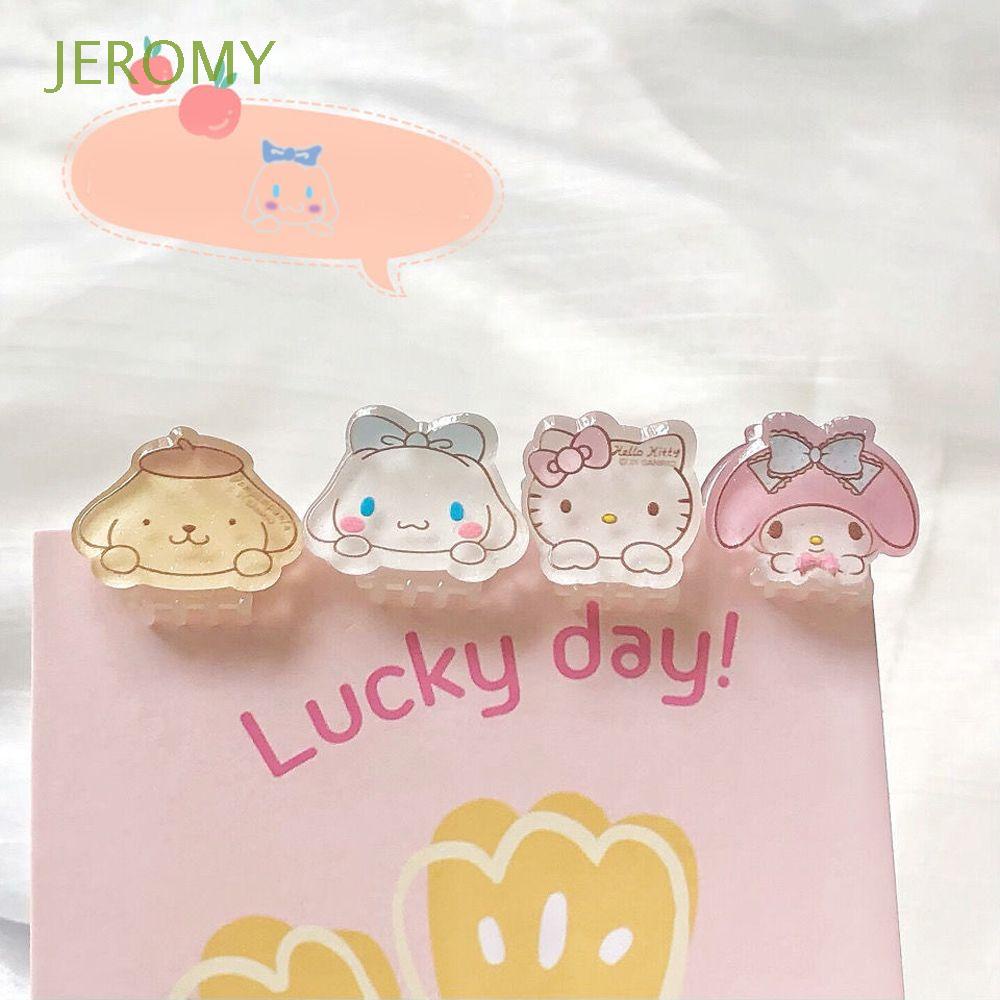 Kẹp tóc càng cua cỡ nhỏ bằng acrylic hình mèo Melody Cinnamoroll dễ thương phong cách Hàn Quốc cho nữ