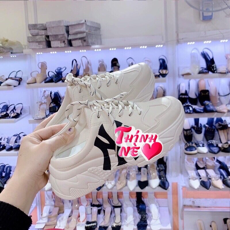 GIÀY SỤC NỮ ĐẾ CAO HỞ GÓT SỤC THỂ THAO VIỀN CHỮ N. Y SIÊU HOT