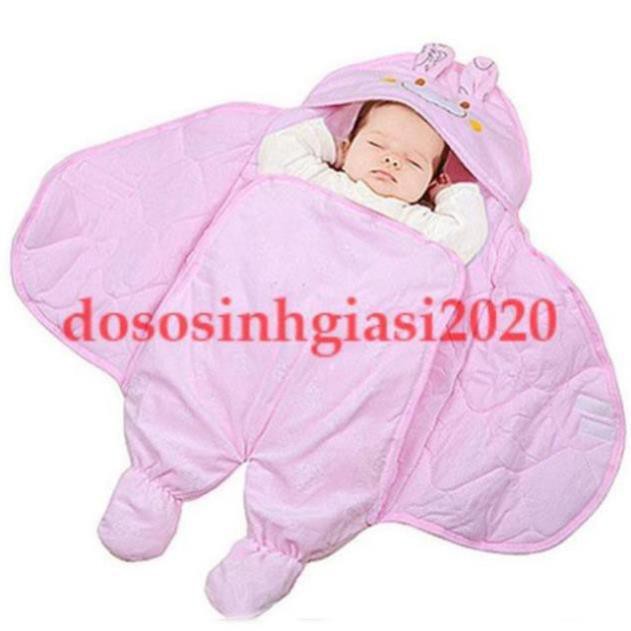 Túi ủ / Chăn ủ Có Chân bằng nhung siêu mịn siêu Ấm Cho Bé