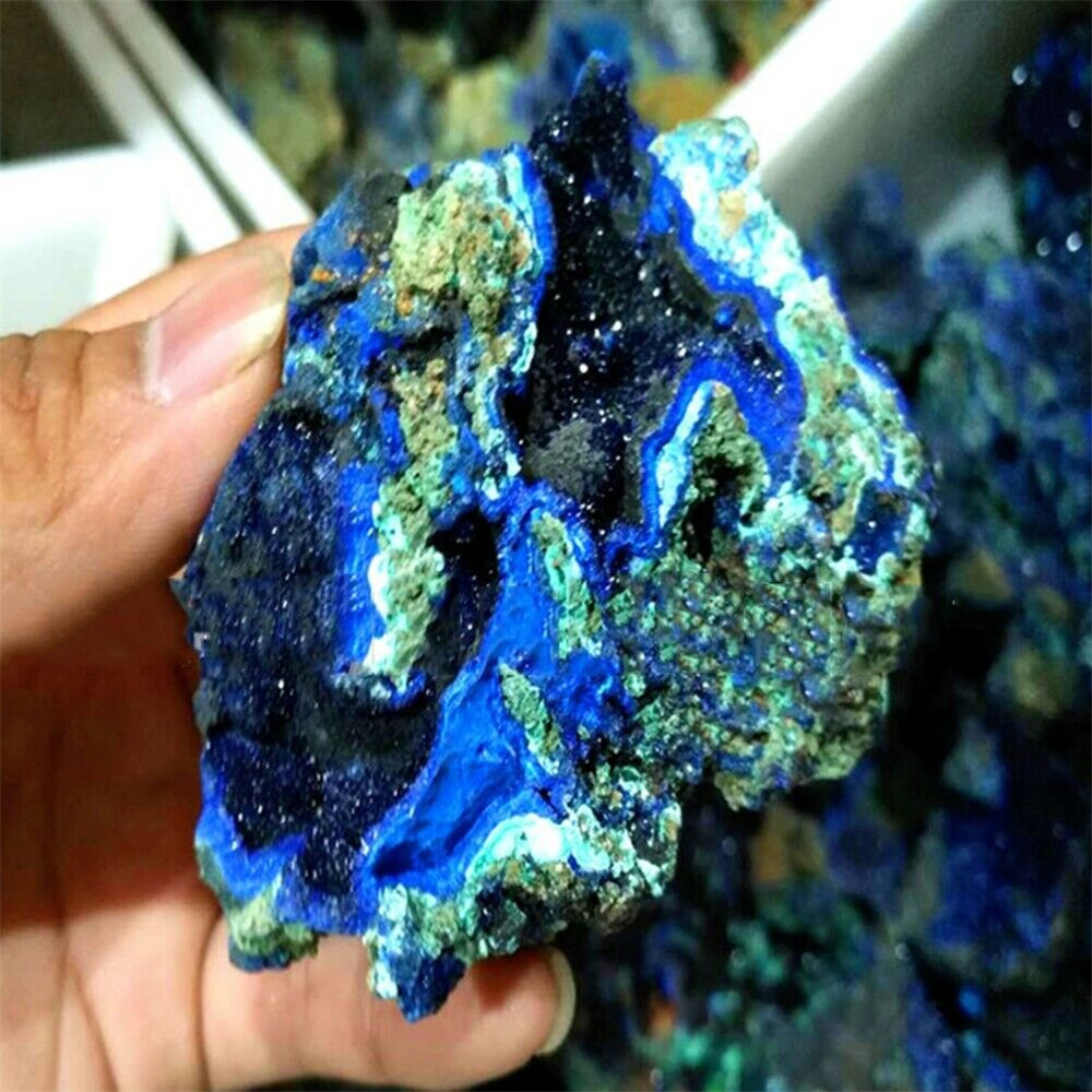 Đá Thạch Anh Tự Nhiên Azurite Malachite