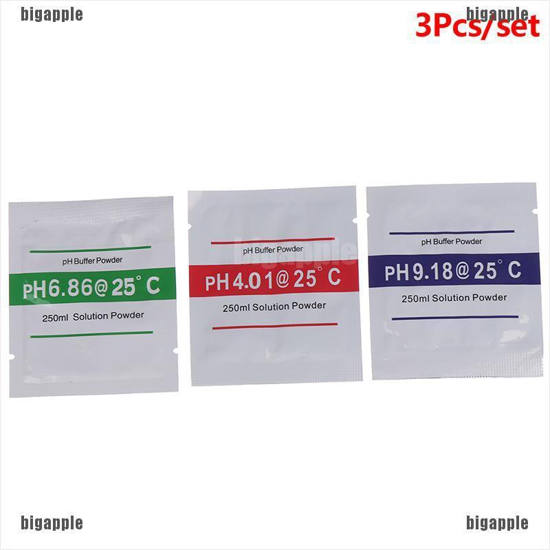 [bigapple]3Pcs PH Buffer Measure Calibration Solution ph4.00/ 6.86 /9.18 Calibration Point adore