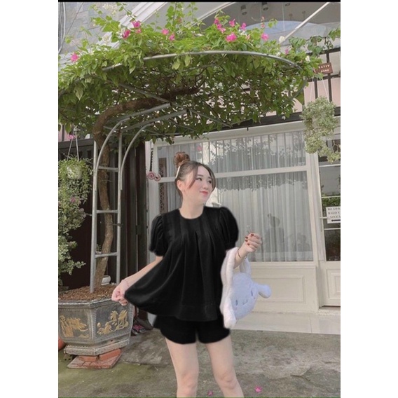 Sét Babydoll Tay Phồng Bigsize 50kg Đến 100kg (M/L/XL/XXL)