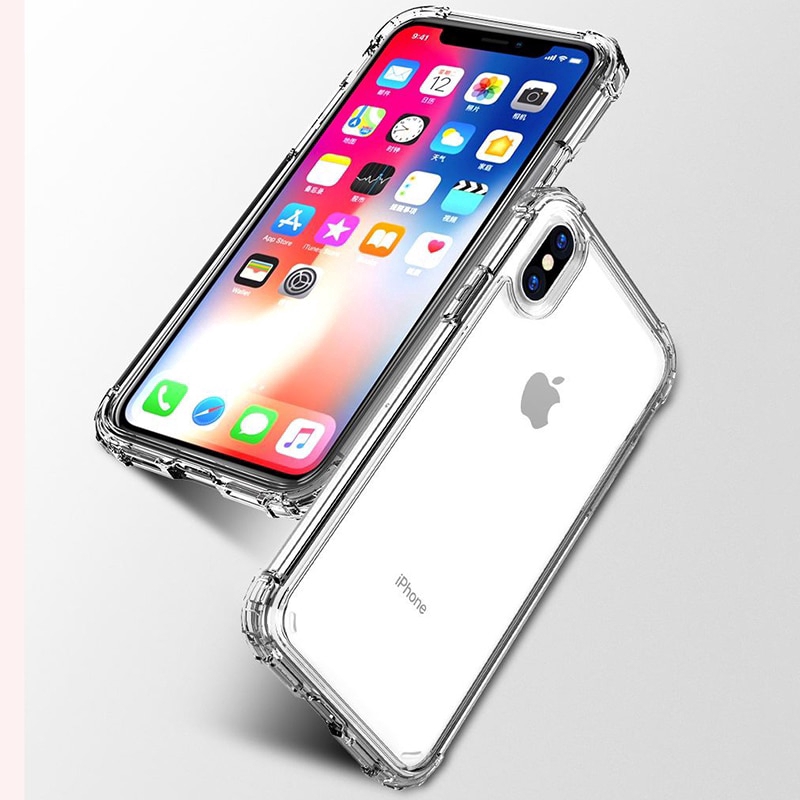 Ốp điện thoại tpu mềm trong suốt chống sốc thích hợp cho Iphone 11 pro max xr xs max 8 7 6 6s plus