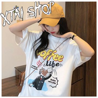 ÁO THUN NGẮN TAY TEEN NỮ COFFEE SỮA ĐỔ MẶT XÌ TIN TRẺ TRUNG CÓ 2 MÀU