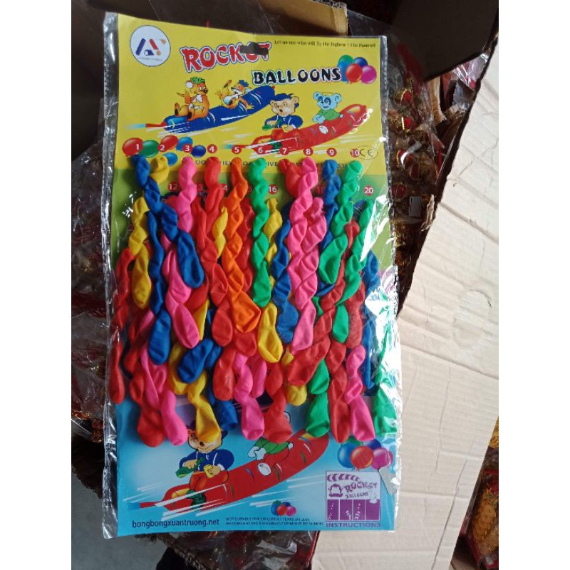 vỉ 40 bóng bay dài đẹp
