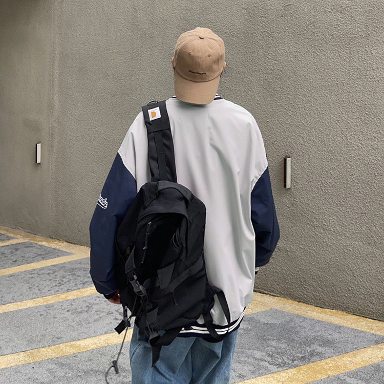 Áo Khoác Bóng Chày Dáng Rộng In Chữ Thời Trang Cho Cặp Đôi