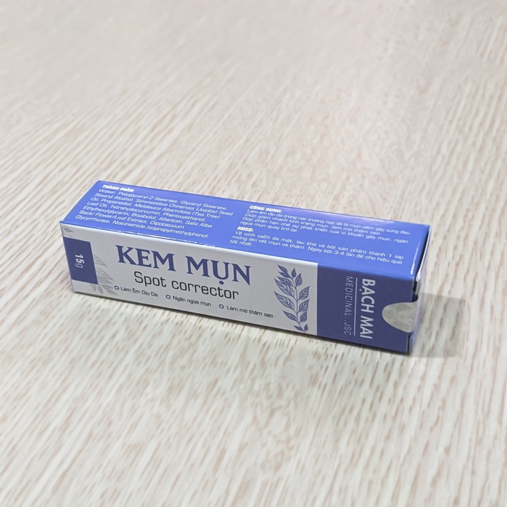 Kem Mụn Spot corrector Bạch Mai - Ngăn ngừa mụn, mừ thâm sẹo, êm dịu da hàng chuẩn công ty hiệu quả