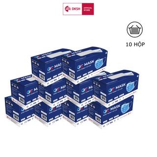 Combo 10 Hộp Khẩu Trang Y Tế Cao Cấp Ok Mask 4 Lớp, Đạt Chuẩn Kháng Khuẩn, Chất Liệu Mềm Mại