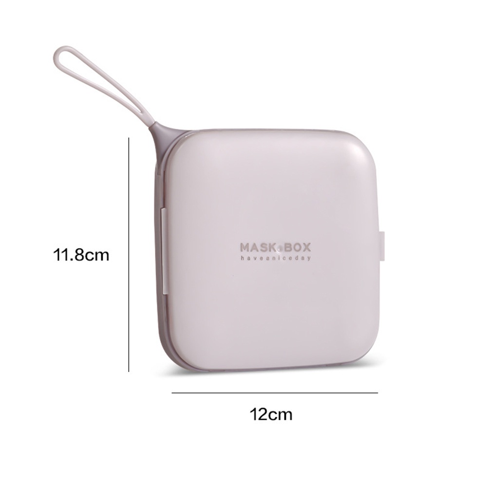 Hộp Nhựa Đựng Khẩu Trang Nắp Lật Chống Bụi Bẩn Hình Vuông Nhỏ Gọn Tiện Lợi