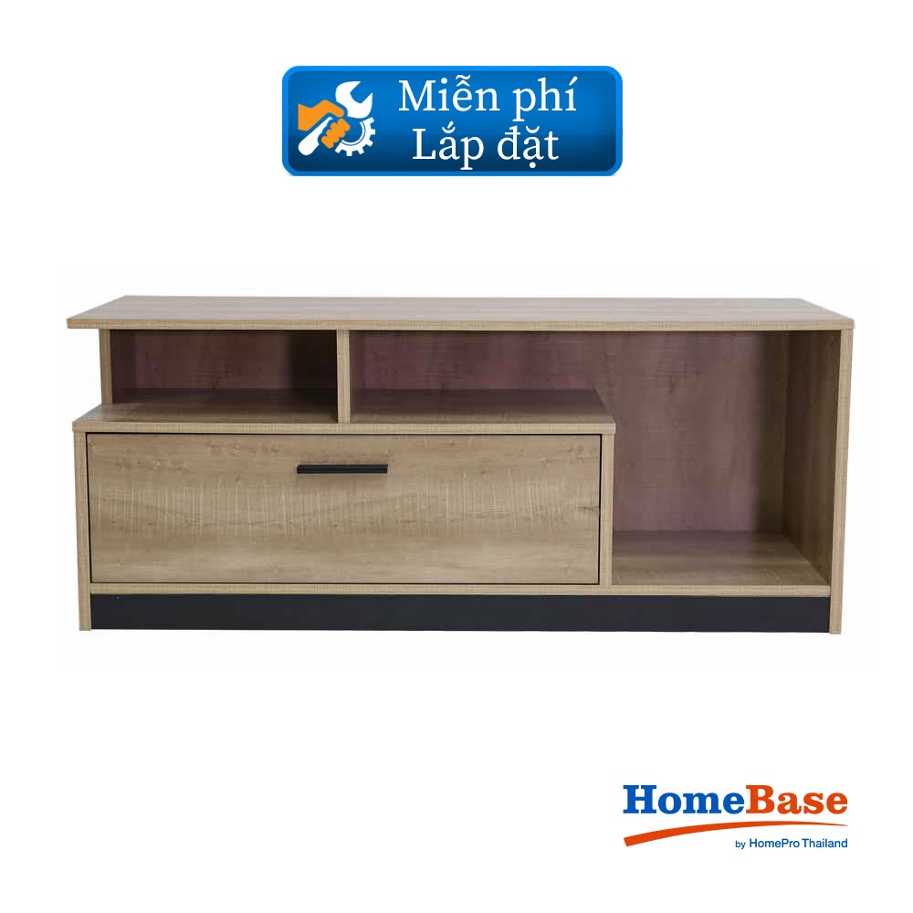 HomeBase FURDINI Kệ tủ Tivi LOFT style Thái Lan W100xD39xH49CM màu gỗ tếch