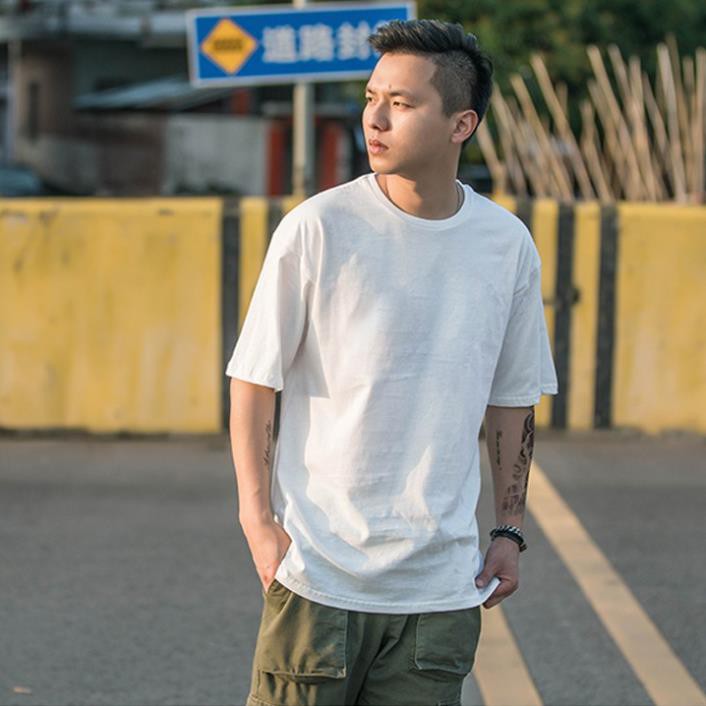 ÁO THUN TRẮNG TRƠN TAY LỠ