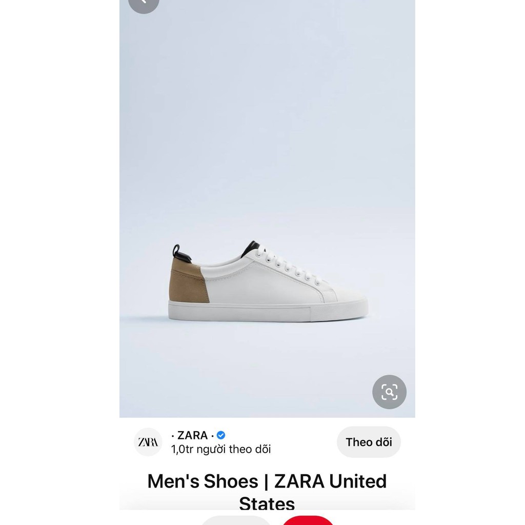 Giày Trắng White Sneaker Zara ( Soft Leather ) Chính hãng 100%