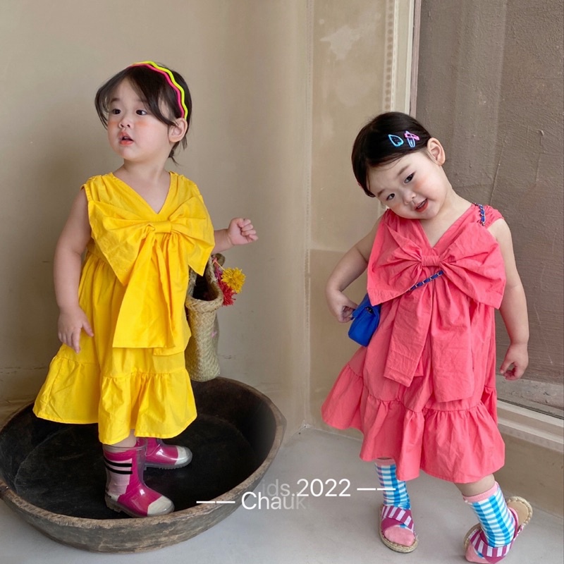 Váy đuôi cá nơ bản to cho bé gái