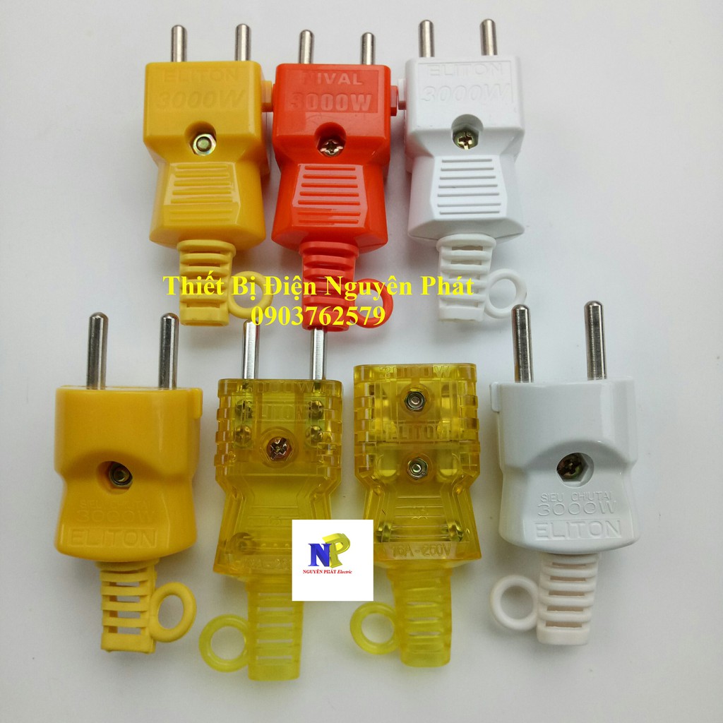 PHÍCH CẮM SIÊU CHỊU TẢI 15A-250V CS3000W ELITON
