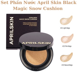 Set Phấn nước AprilSkin Magic Snow Cushion