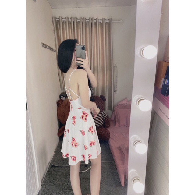 Đầm 2 dây đan dây lưng F.21