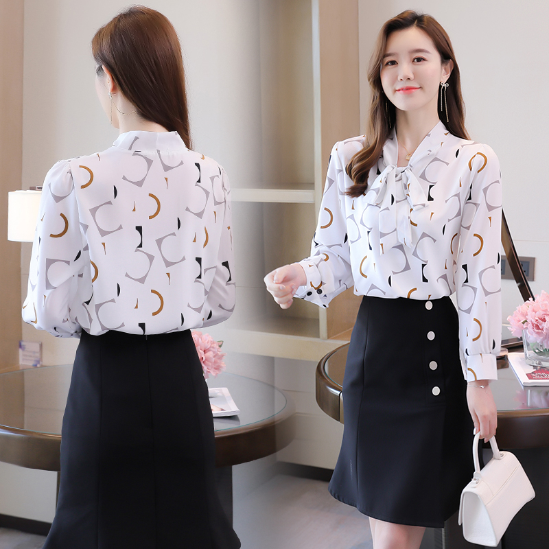 Áo kiểu tay dài vải chiffon thời trang công sở mặc hàng ngày cho nữ | BigBuy360 - bigbuy360.vn