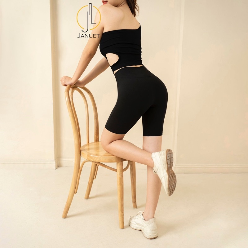 Quần legging lửng cạp cao Micorfiber dấu bụng chất vải loại 1 mịn đẹp - JD06