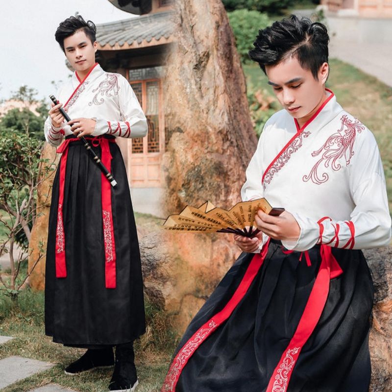 Hán phục cổ trang vạt chéo phong cách võ thuật dành cho nam và nữ