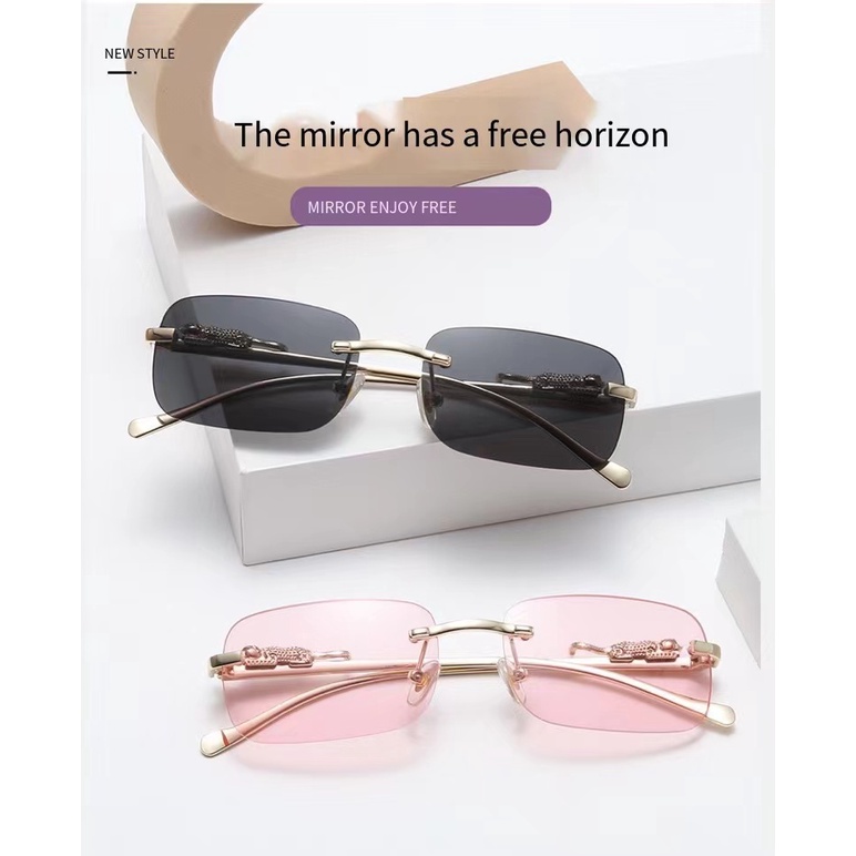 Kính Mát Gọng Vuông Họa Tiết Da Báo Thời Trang 2022 Dành Cho Nam Và Nữ