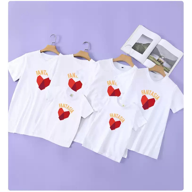 Áo thun gia đình Fantatic trái tim ,chất đẹp