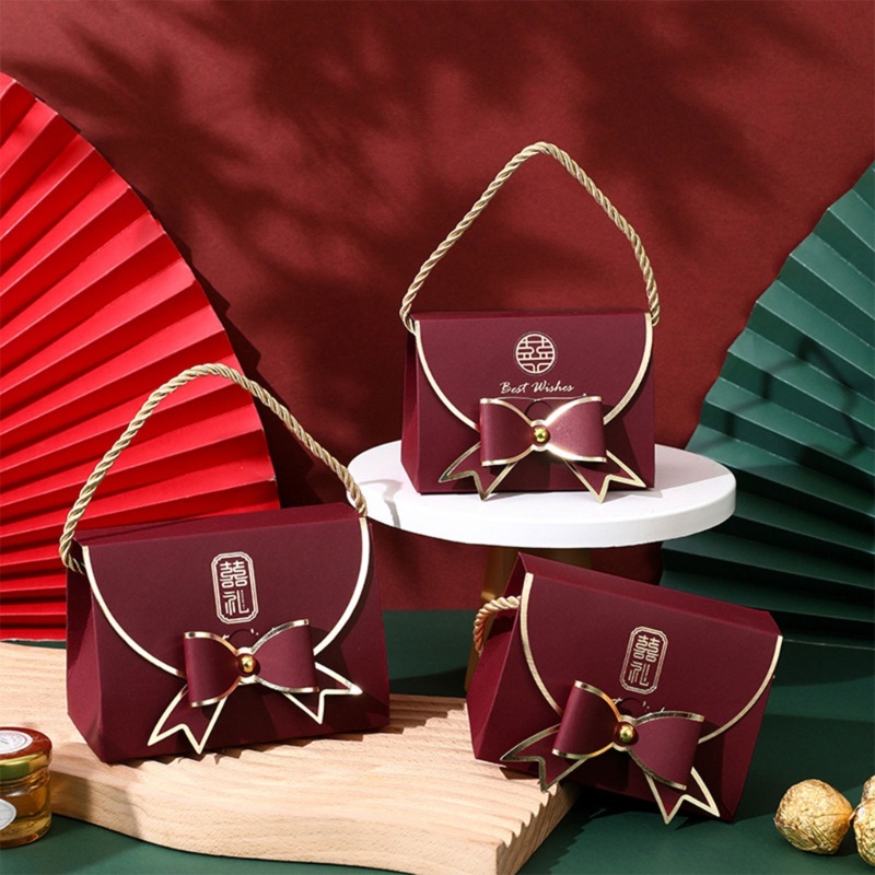 Hộp Đựng Kẹo Cưới / Sinh Nhật Có Tay Cầm Tiện Dụng