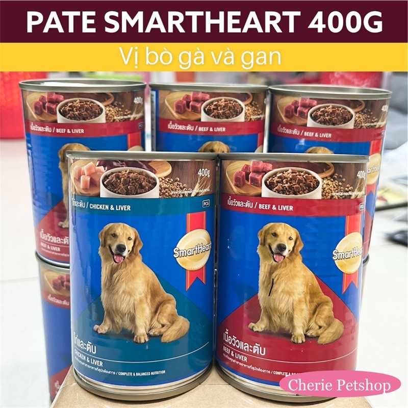 Pate Smartheart vị gà bò và gan cho chó 400g