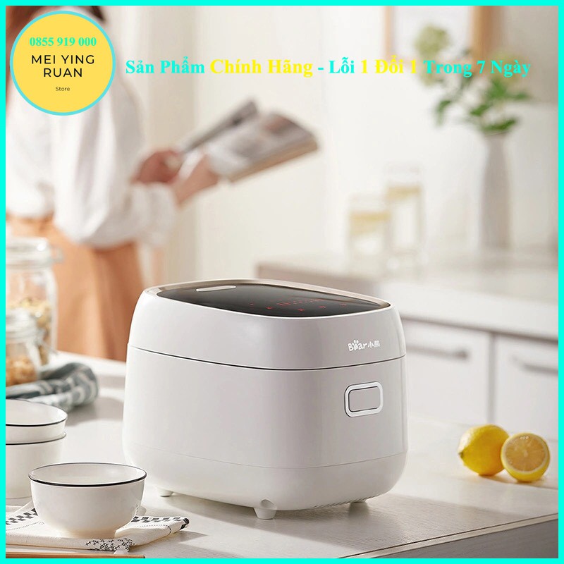 Nồi cơm điện mini BEAR cao tần thông minh dung tích 2L cao cấp (nấu cơm , canh , xôi , hầm ...) BH 12 tháng