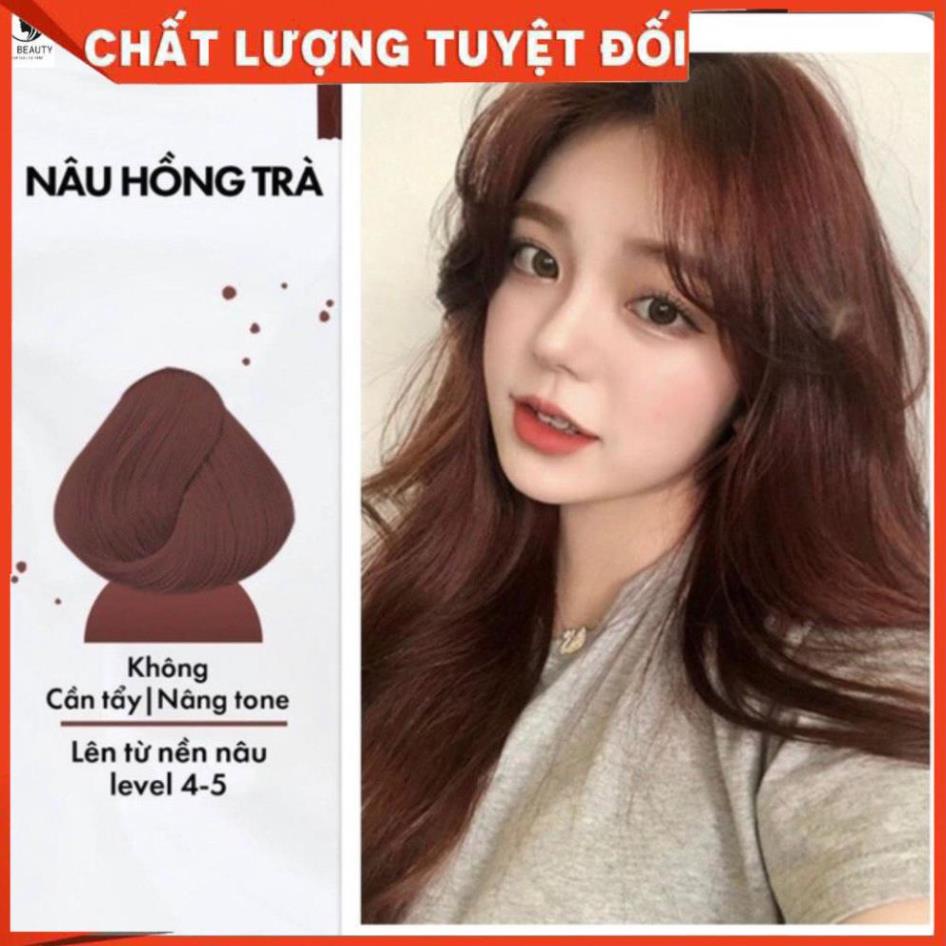 Thuốc nhuộm tóc Nâu hồng trà kèm bộ dụng cụ nhuộm tóc tại nhà