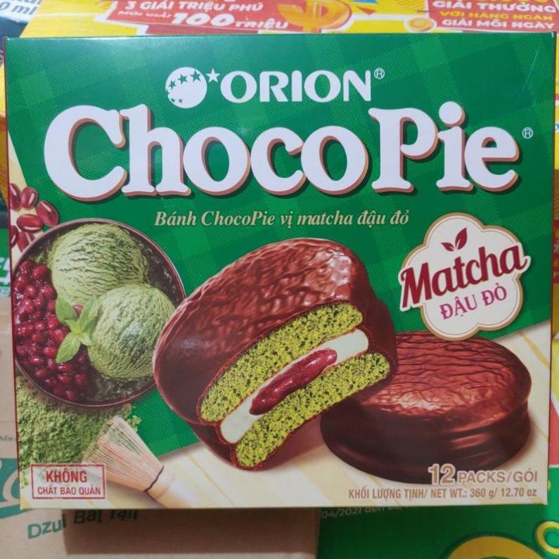 Bánh chocopie matcha đậu đỏ hộp 360g
