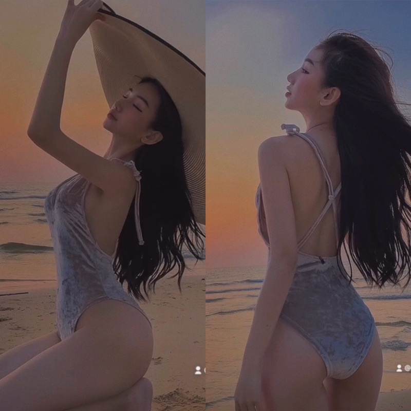 (Hình thật ) Áo bodysuit velvet nhung 2 dây sang chảnh Yn | BigBuy360 - bigbuy360.vn
