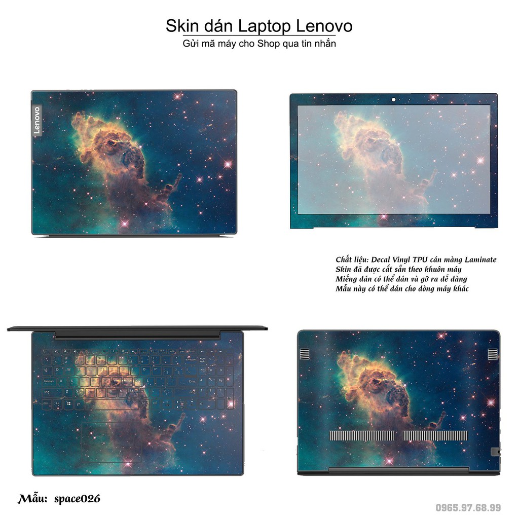 Skin dán Laptop Lenovo in hình không gian _nhiều mẫu 5 (inbox mã máy cho Shop)