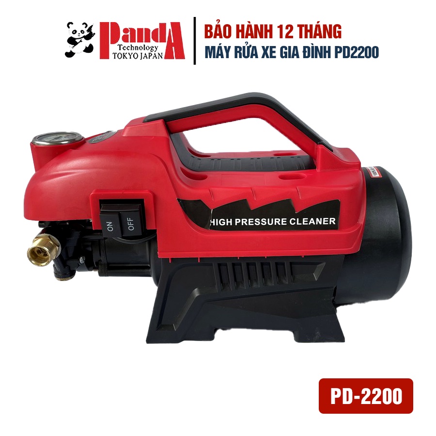 Máy rửa xe Panda PD2200, Công suất 2200W, Dùng cho gia đình, Đầy đủ phụ kiện