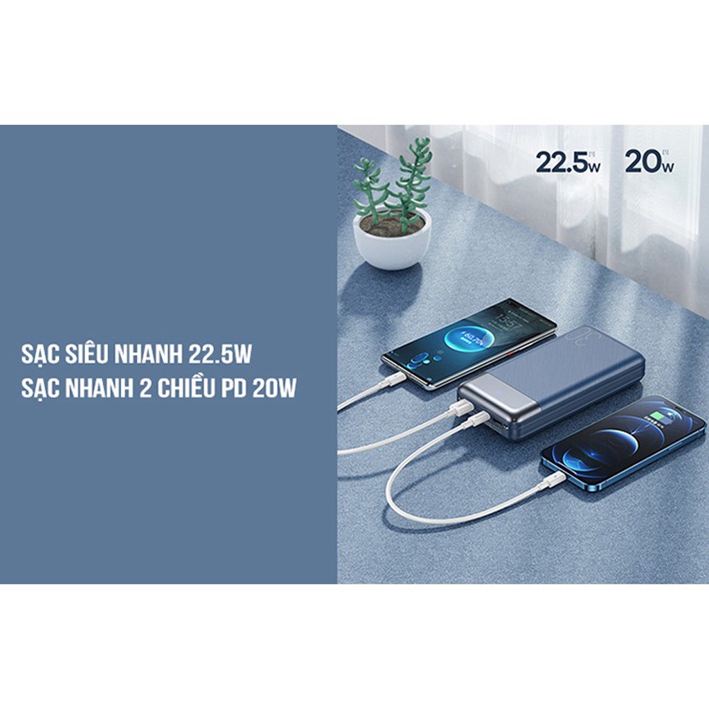 Pin Dự Phòng 30.000mAh Sạc Nhanh QC 3.0 22.5W Remax RPP-199 Chính Hãng - Kèm Cáp Lightning, Type C, Micro USB