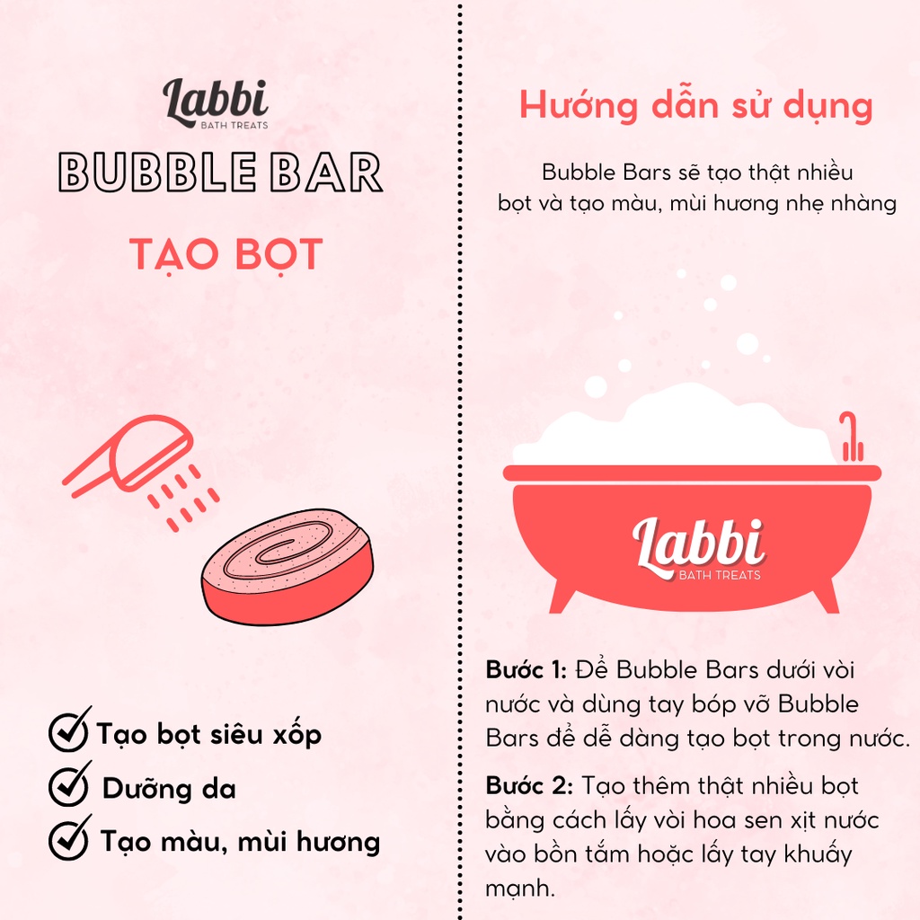 Bánh siêu tạo bọt bồn tắm FUJI IN JAN [Labbi] Bubble Bar