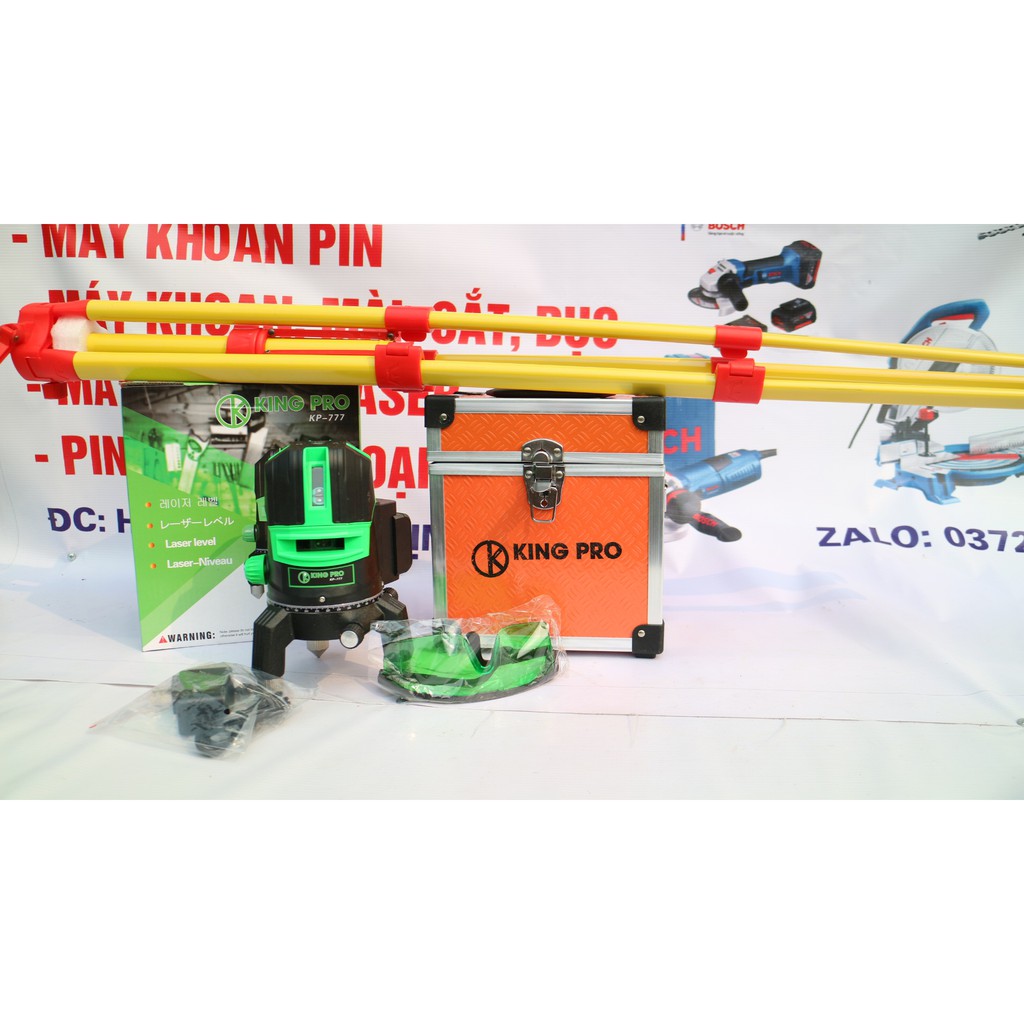 Máy Cân Bằng Laser 5 Tia Xanh KINGPRO KP777 Máy 2 pin