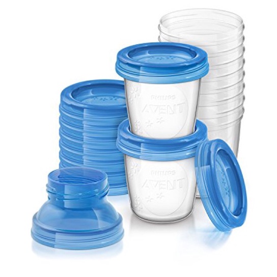 Philips AVENT Cốc Đựng Sữa Mẹ Dung Tích 180ml / 240ml SCF618 / 10 Tiện Dụng