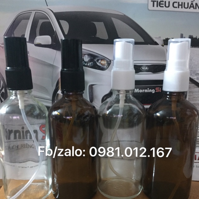 Combo 50c nâu 100ml  xịt phun sương (trắng)