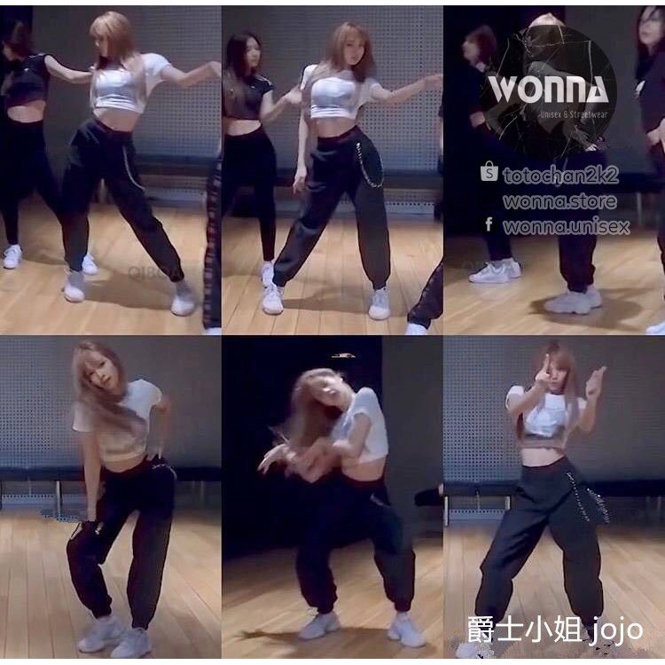 (ORDER) [ẢNH THẬT 4 ẢNH CUỐI] Jogger chain giống Lisa × Rose Blackpink Hyuna ulzzang unisex nam nữ đen nude | BigBuy360 - bigbuy360.vn