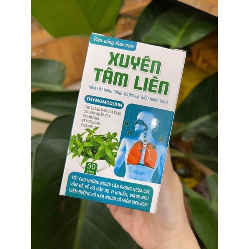 Viên uống thảo mộc Xuyên Tâm Liên hộp 30 viên