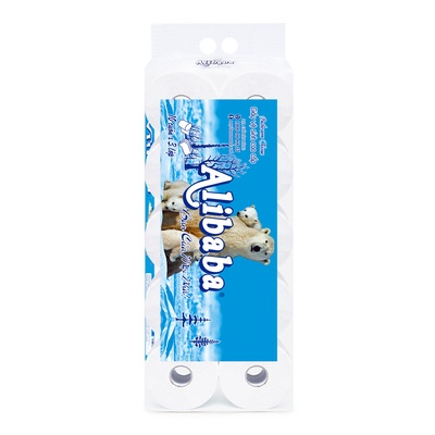 giấy vệ sinh mylan gấu xanh alibaba 4 lớp chiết xuất 100% bột gỗ thông nguyên chất ( 10 cuộn/ 1.9kg/ xách )