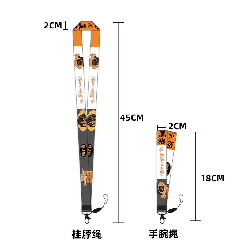 Dây Đeo Thẻ/Điện Thoại Ngắn Đeo Cổ Họa Tiết Hoạt Hình Dễ Thương
