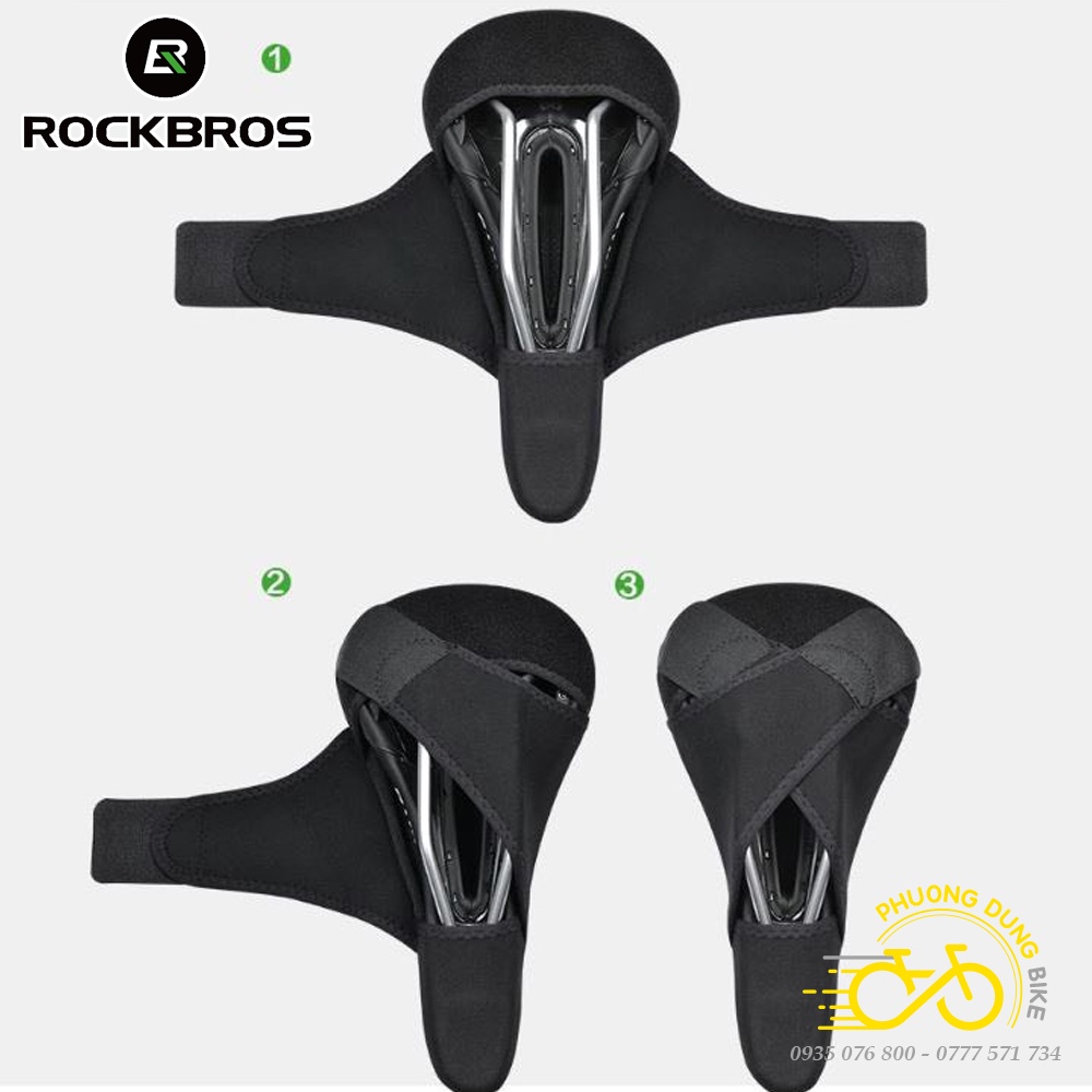 Nệm bọc yên xe đạp Silicon siêu mềm ROCKBROS